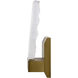 Indira LED 8.25 inch Clear / Brushed Gold Sconce Wall Light